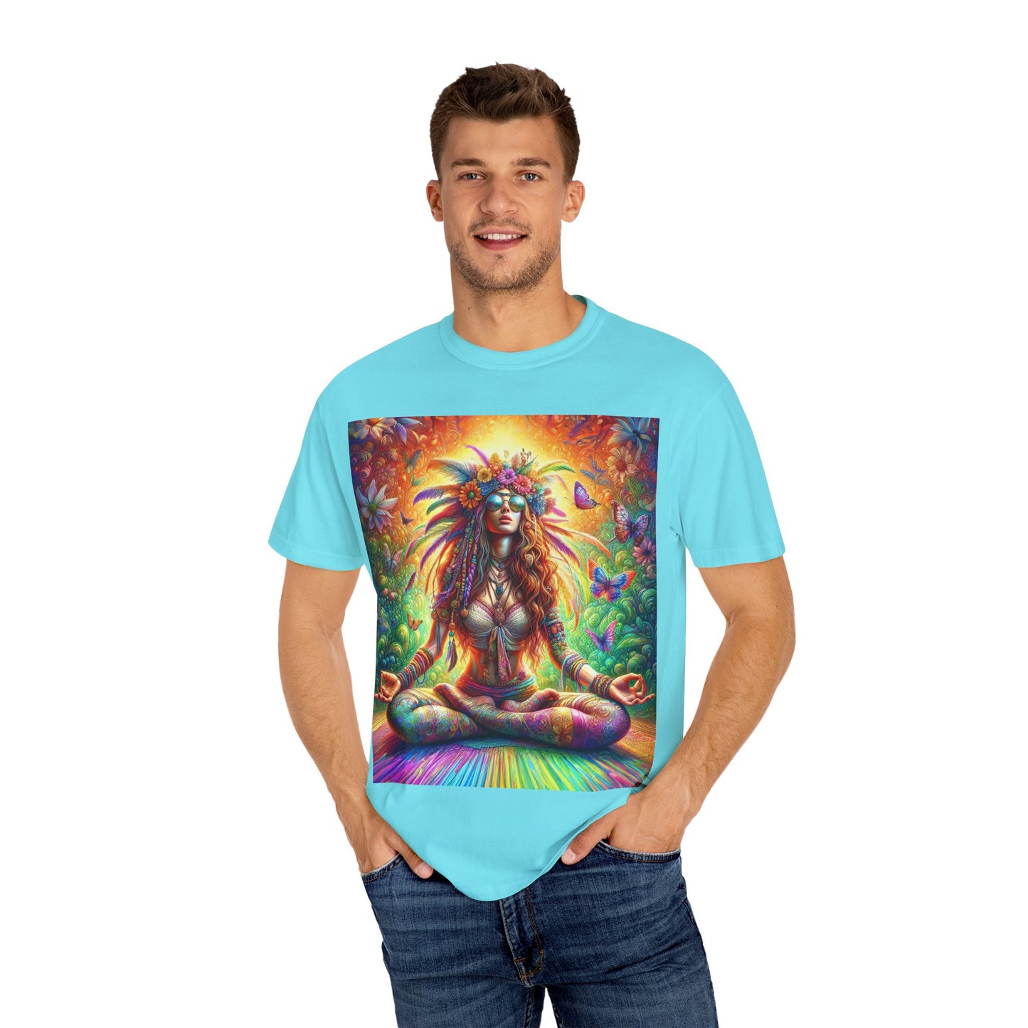 Mystical Meditation: A Journey Within Unisex Garment-Dyed T-shirt