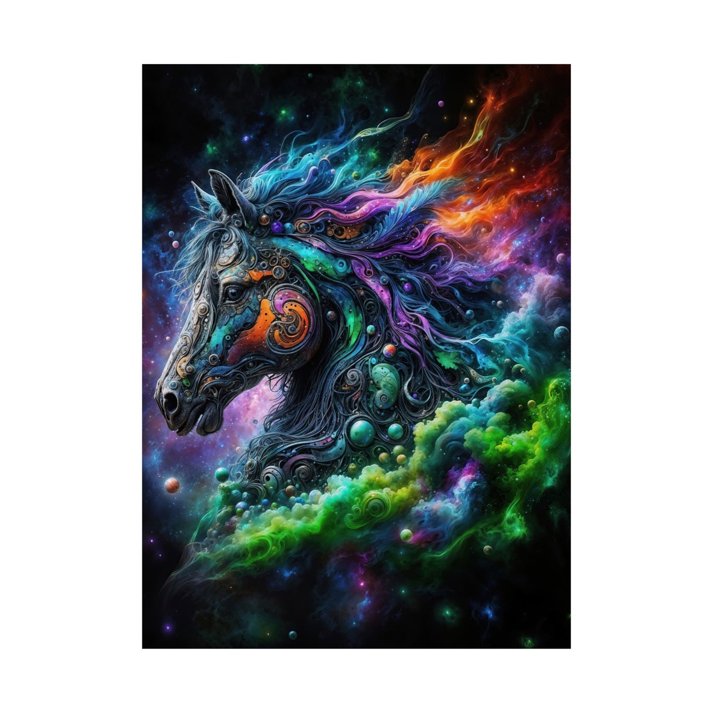 The Celestial Stallion Matte Vertical Posters