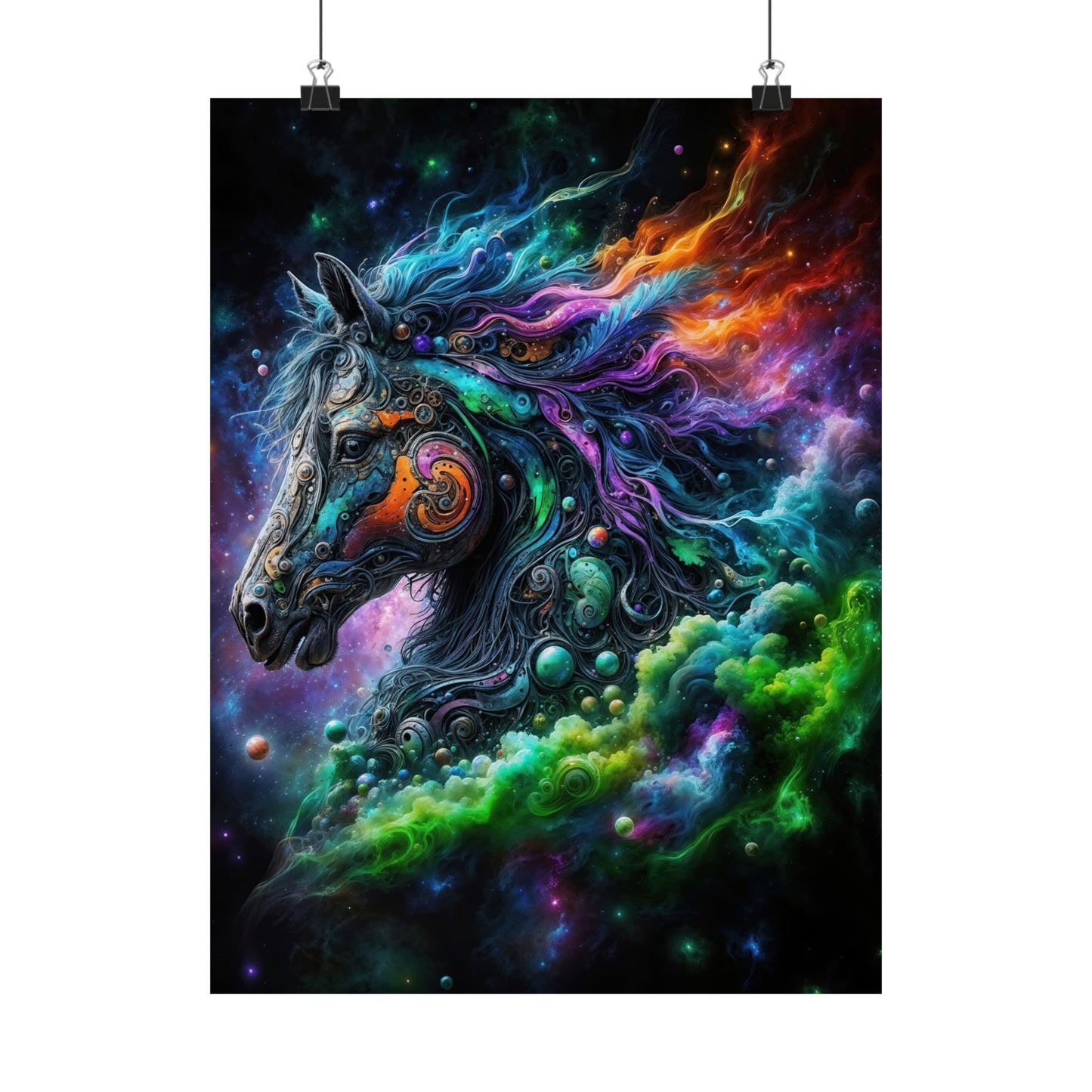 The Celestial Stallion Matte Vertical Posters