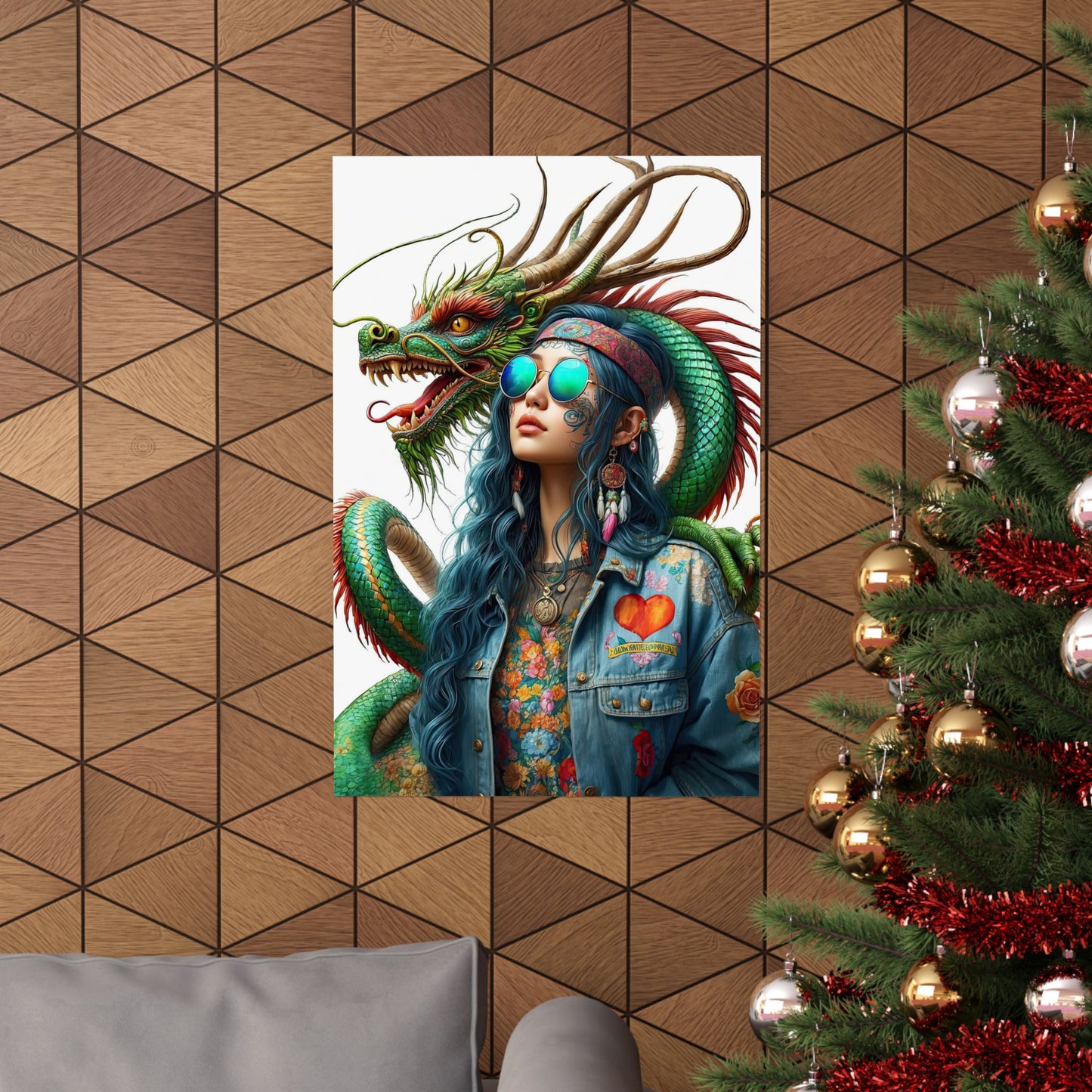 Dragon & Hippie Harmony Matte Vertical Posters