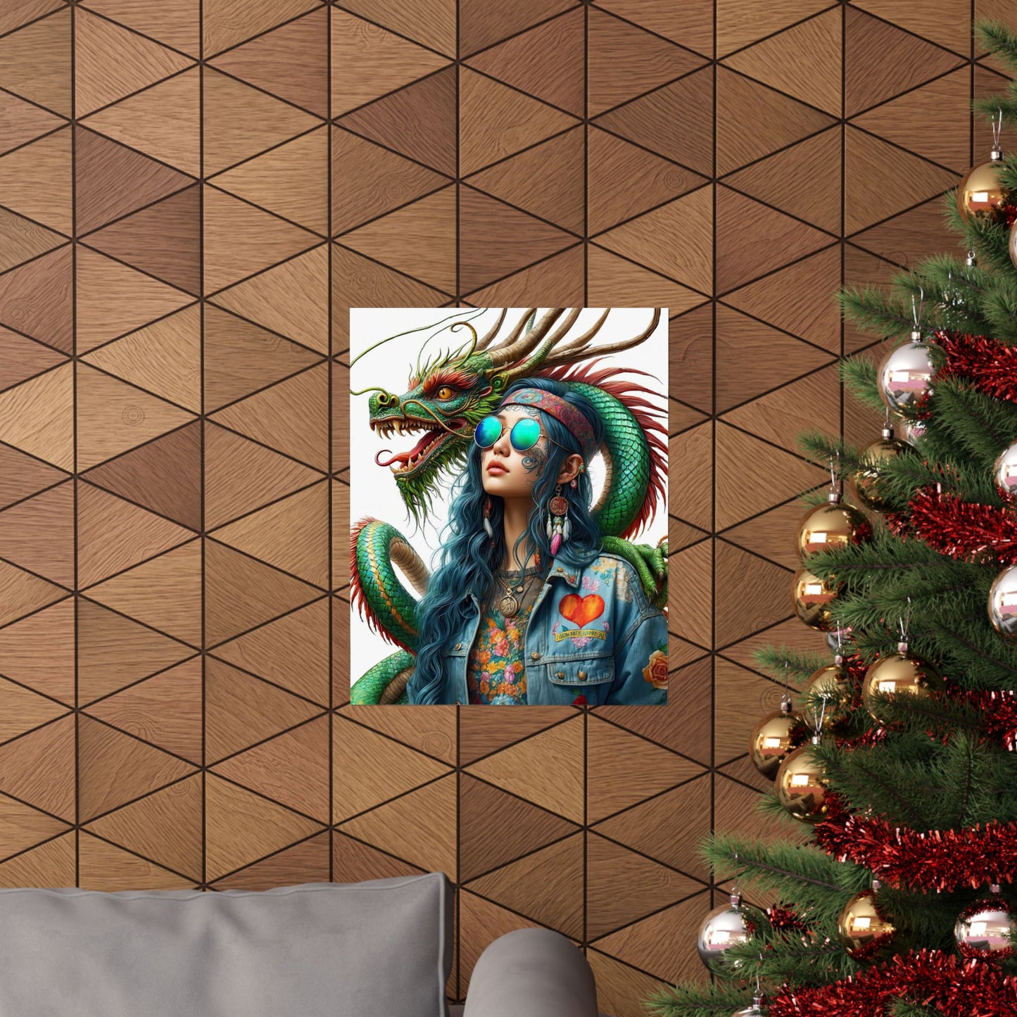 Dragon & Hippie Harmony Matte Vertical Posters