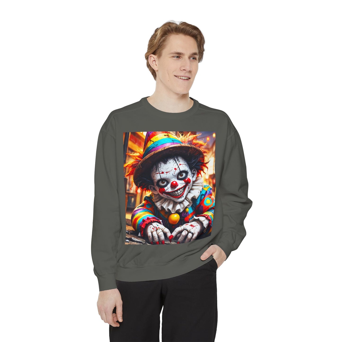 Grim Grins Unisex Garment-Dyed Sweatshirt