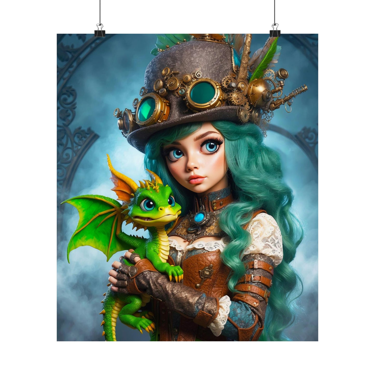 Mystical Guardian's Embrace Matte Vertical Posters