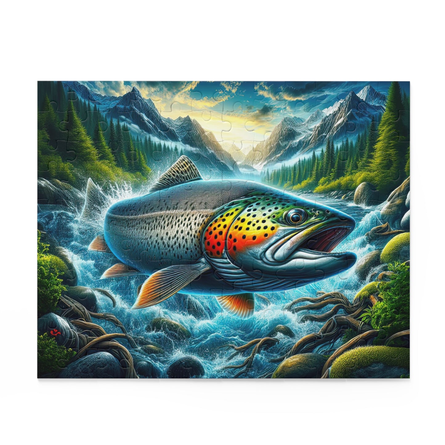 Wild Wonder: Salmon Splash Puzzle Collection Puzzle (120, 252, 500-Piece)