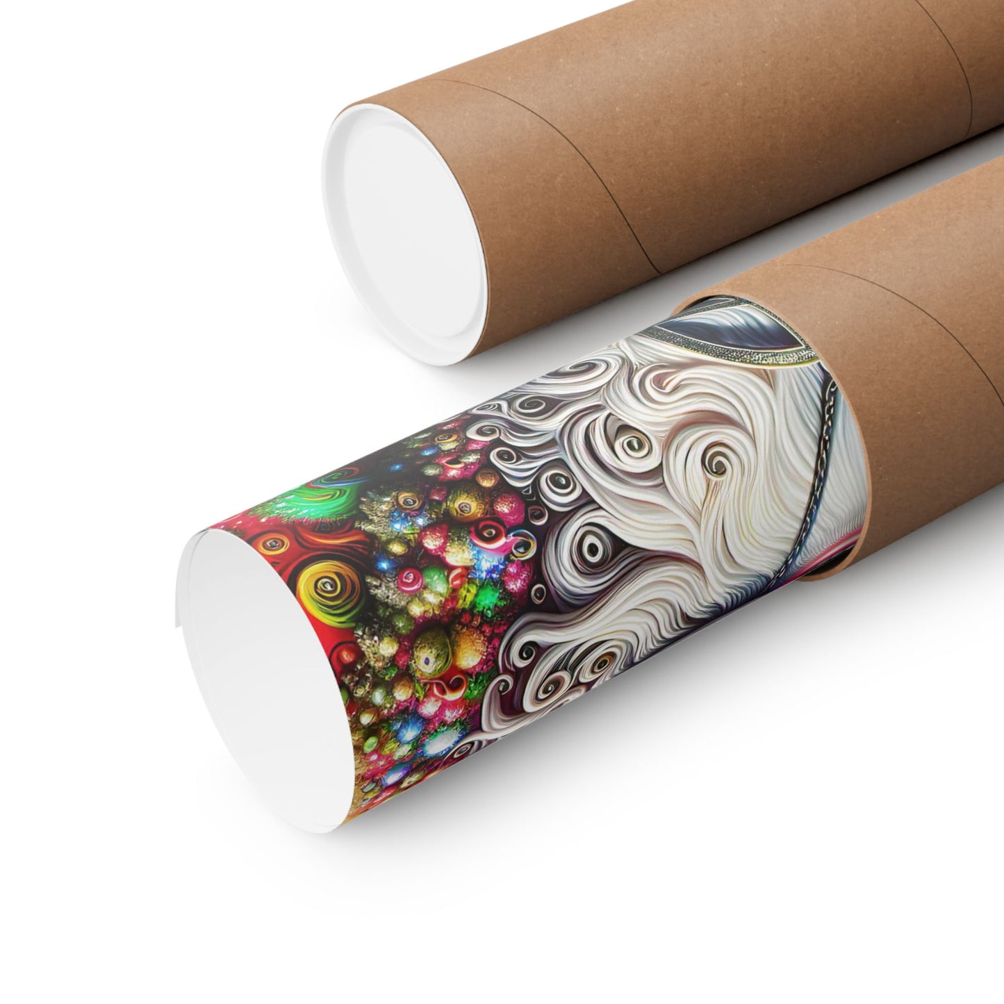 Psychedelic Santa's Peaceful Revelry Matte Vertical Posters