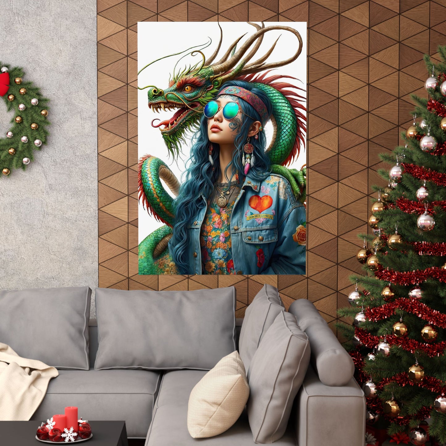 Dragon & Hippie Harmony Matte Vertical Posters