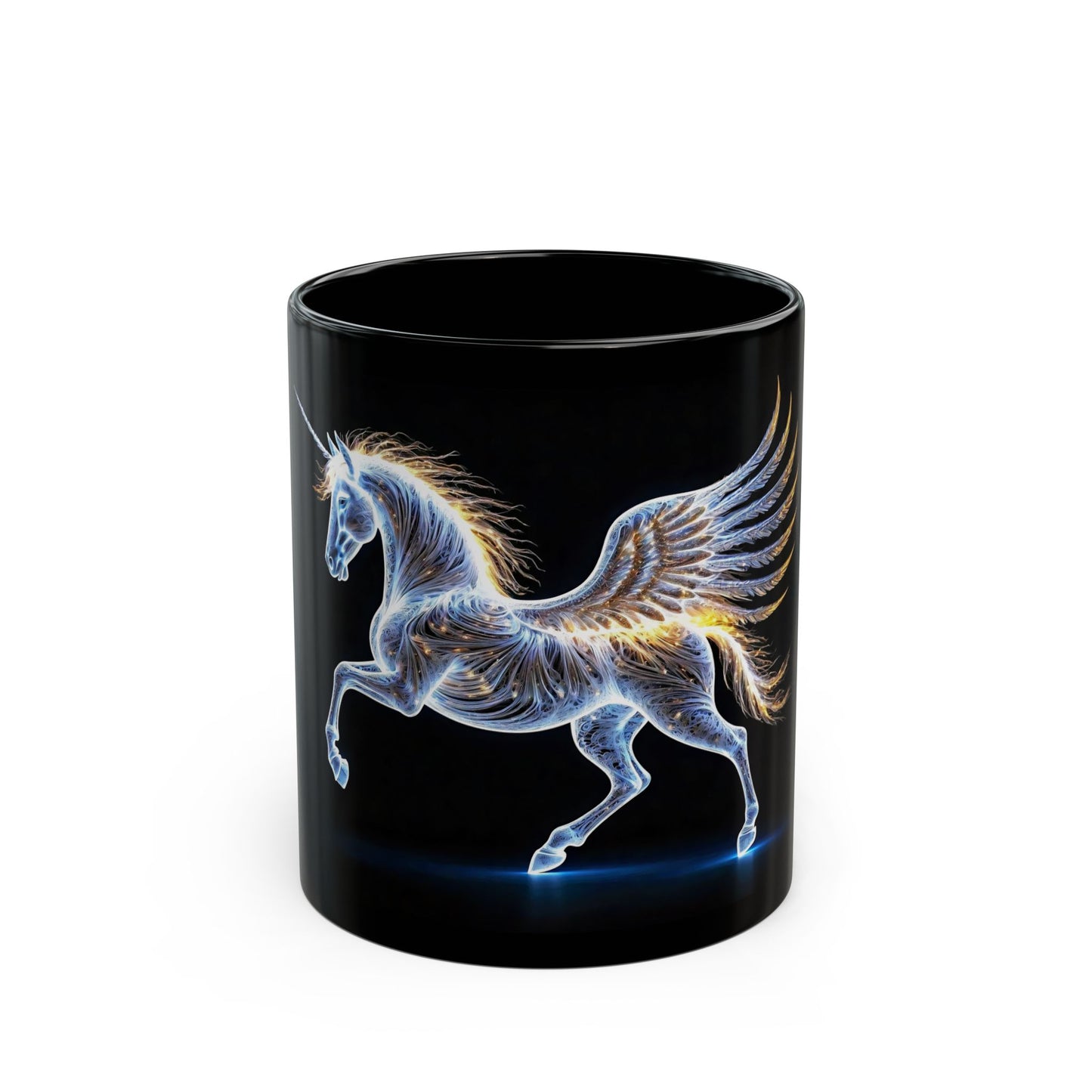 Ethereal Threads Celestial Pegasus 11oz Black Coffee Mug