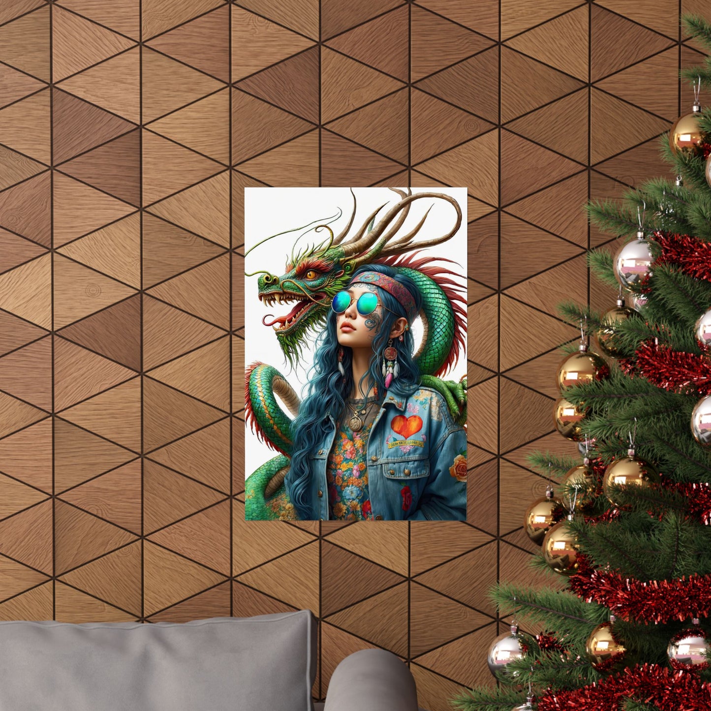 Dragon & Hippie Harmony Matte Vertical Posters