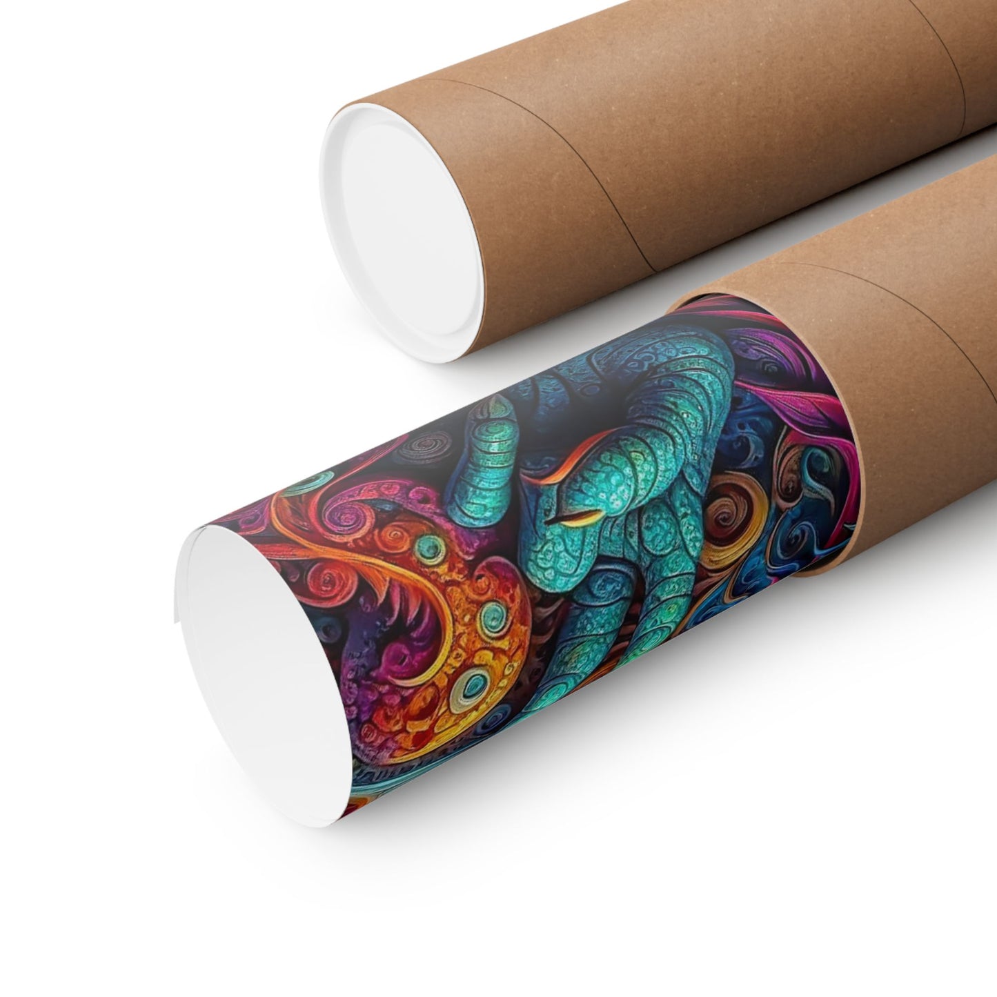 Tranquil Reverie: PEACE Hippy Dragon Matte Vertical Posters