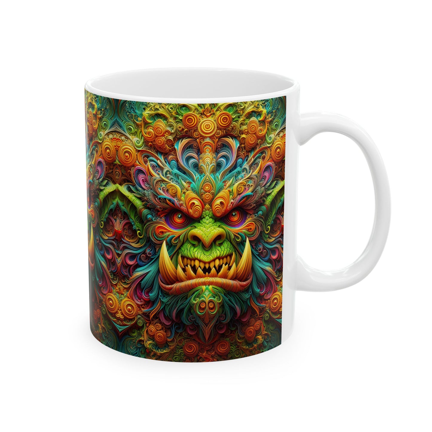 Enchanting Orc: Mythical Majesty Ceramic Mug 11oz