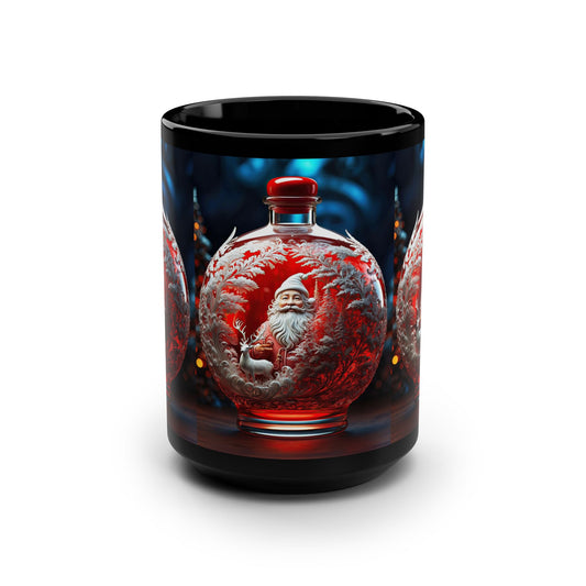 Enchanted Elixirs A Christmas Kaleidoscope Black Mug, 15oz