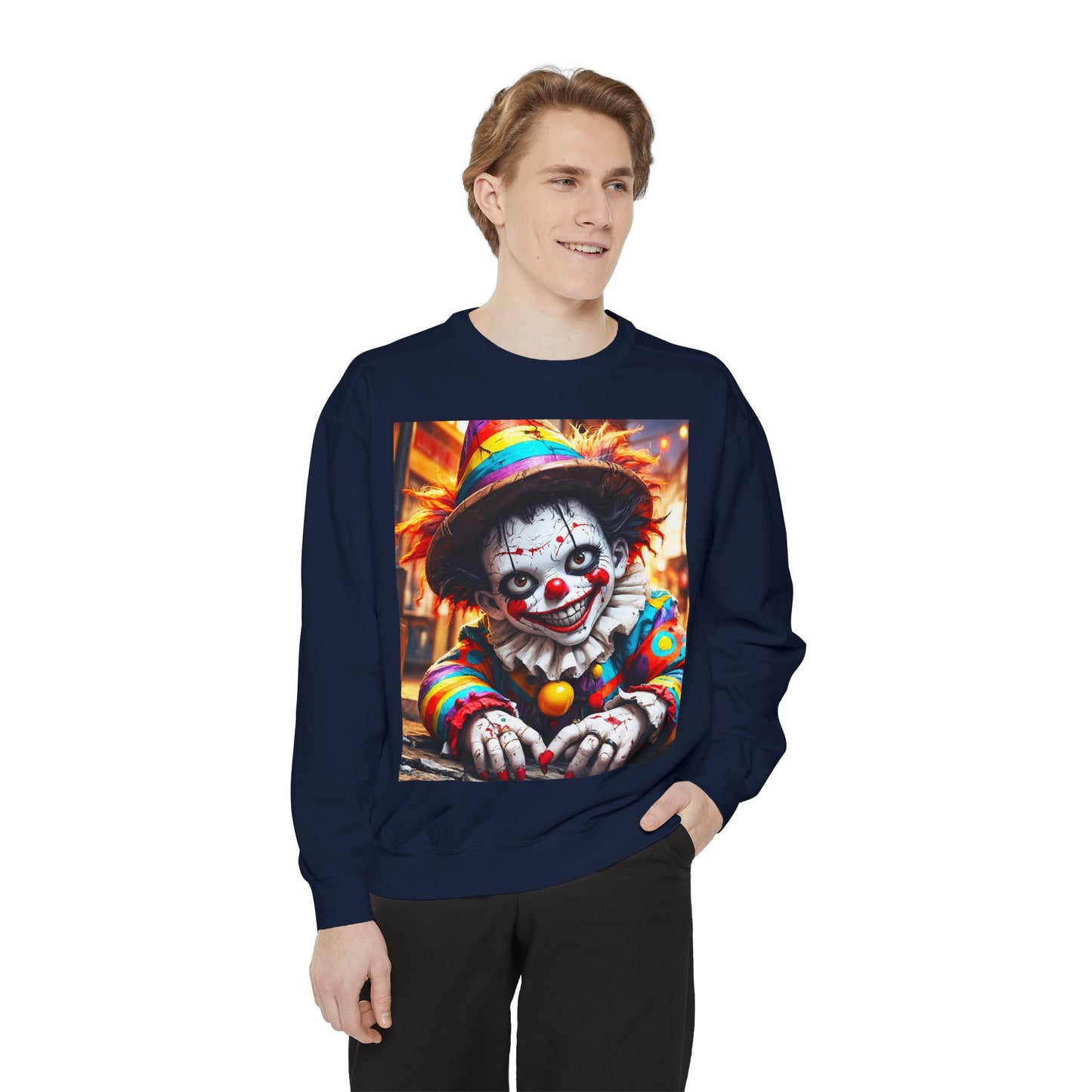 Grim Grins Unisex Garment-Dyed Sweatshirt