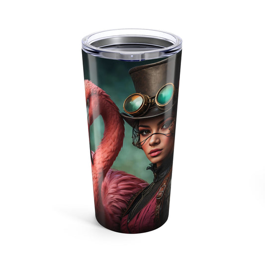 Steampunk Flamingo Elegance Tumbler 20oz