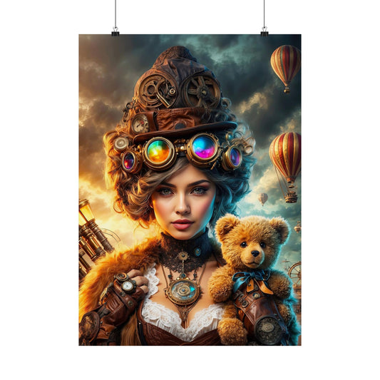 Steampunk Reverie: A Carnival of Dreams Matte Vertical Posters