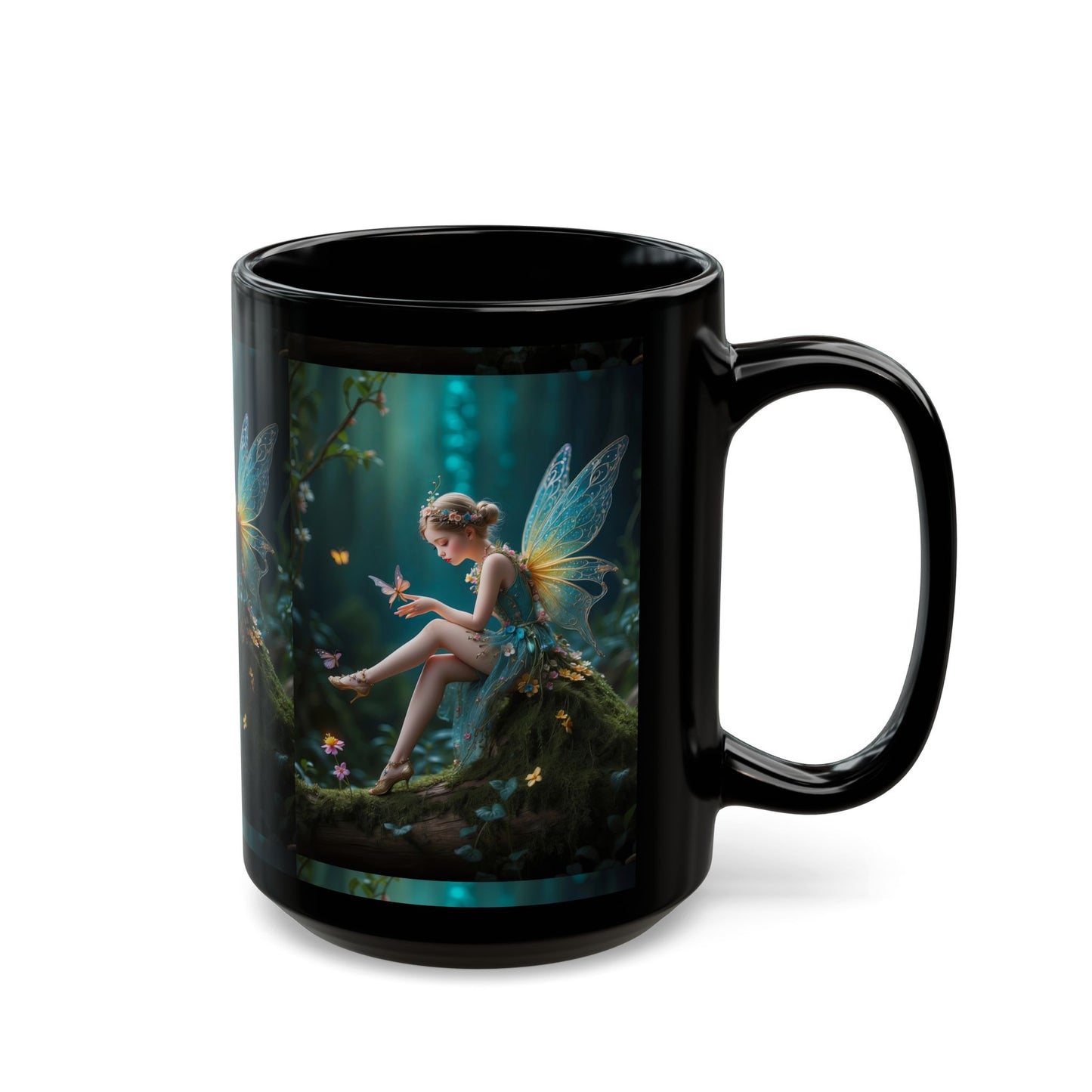 Whispers of the Enchanted Glen Black Mug (11oz, 15oz)