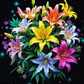 A Vivid Symphony of Stargazing Lilies