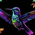 Black Light Style Hummingbird