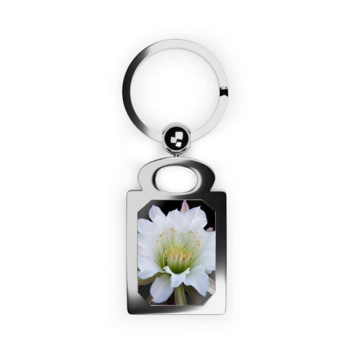 Moonlit Majesty: The Queen of the Night Unfurls Rectangle Photo Keyring