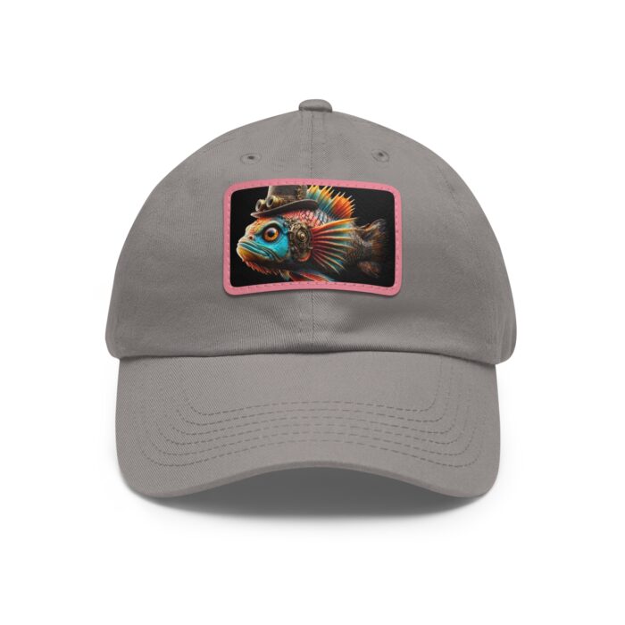 Steampunk Cichlid Dad Hat with Leather Patch (Rectangle) - Image 148