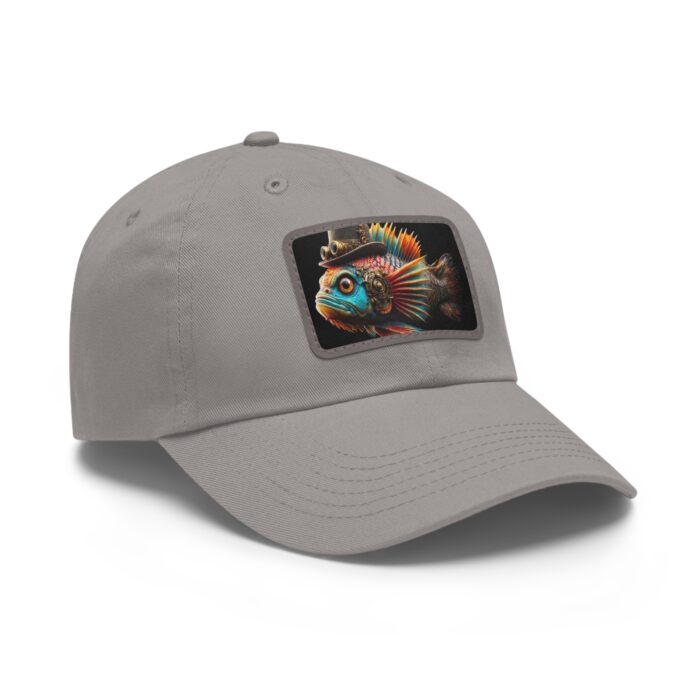 Steampunk Cichlid Dad Hat with Leather Patch (Rectangle) - Image 135