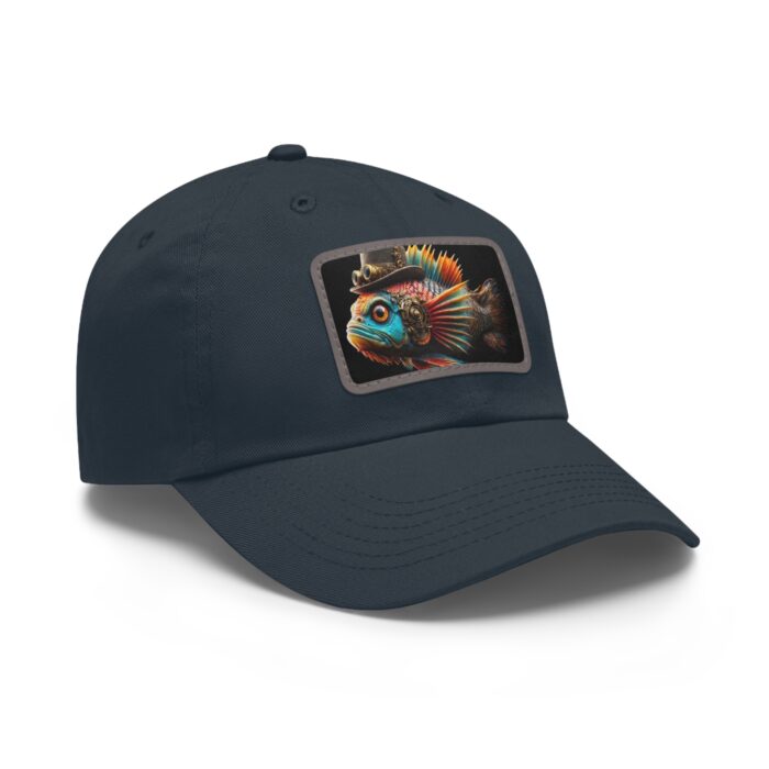 Steampunk Cichlid Dad Hat with Leather Patch (Rectangle) - Image 79