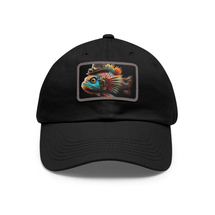 Steampunk Cichlid Dad Hat with Leather Patch (Rectangle) - Image 43