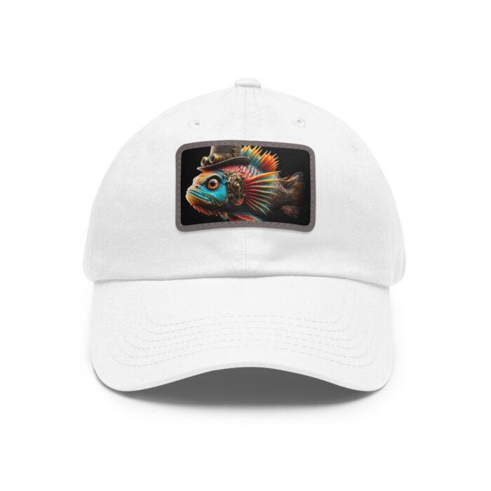 Steampunk Cichlid Dad Hat with Leather Patch (Rectangle) - Image 8