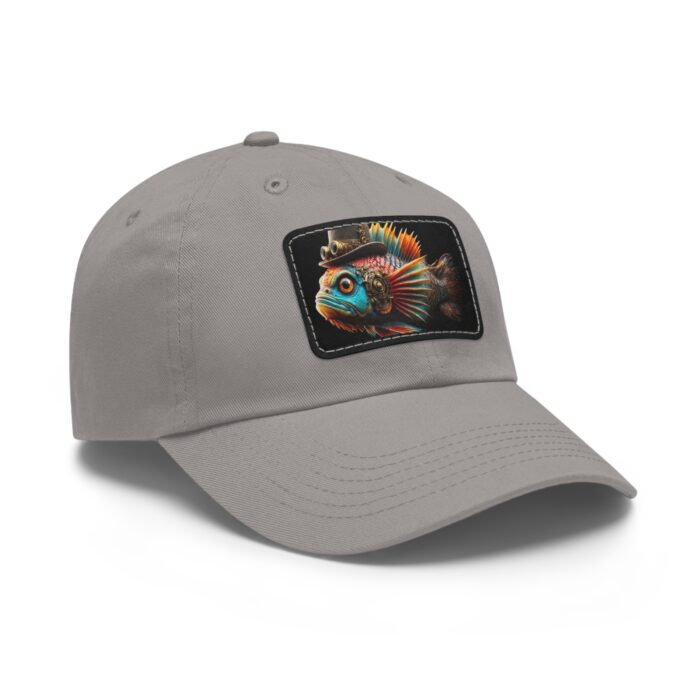 Steampunk Cichlid Dad Hat with Leather Patch (Rectangle) - Image 128