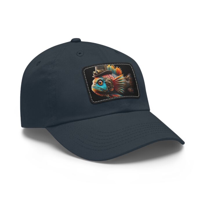 Steampunk Cichlid Dad Hat with Leather Patch (Rectangle) - Image 72