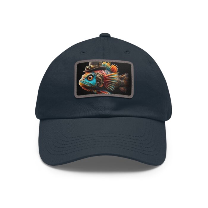 Steampunk Cichlid Dad Hat with Leather Patch (Rectangle) - Image 78